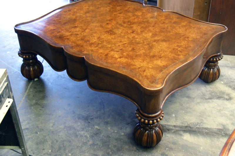 Colonial Coffee Table with Mappa Burl Top