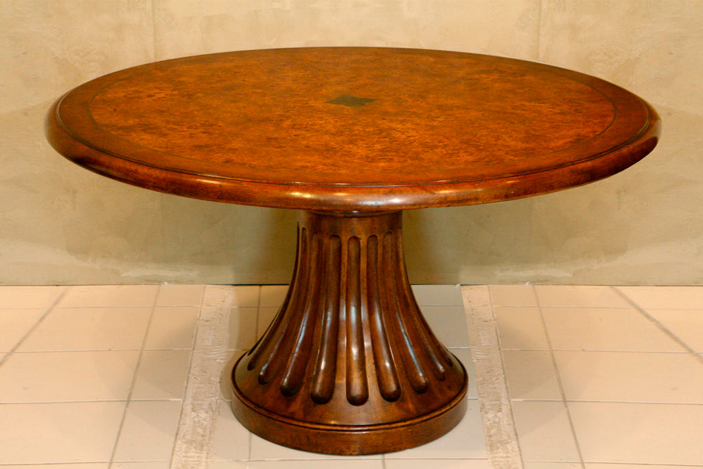 French Table with Mappa Burl Top