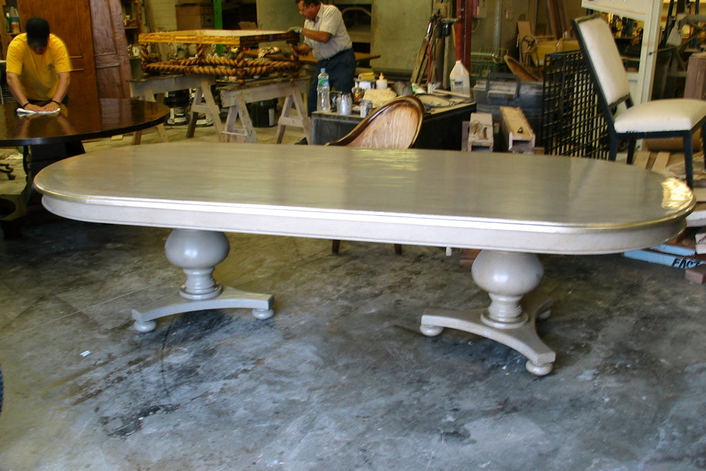 Scandinavian Double Pedestal Table