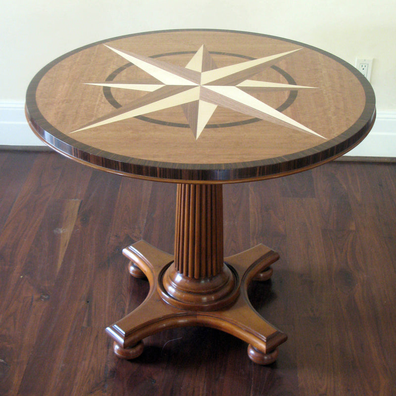 Modern Center Table with Veneered Top